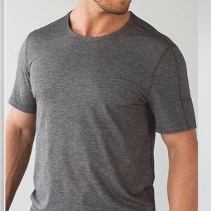 Lululemon Training Short Sleeve Heathered Black Size Large